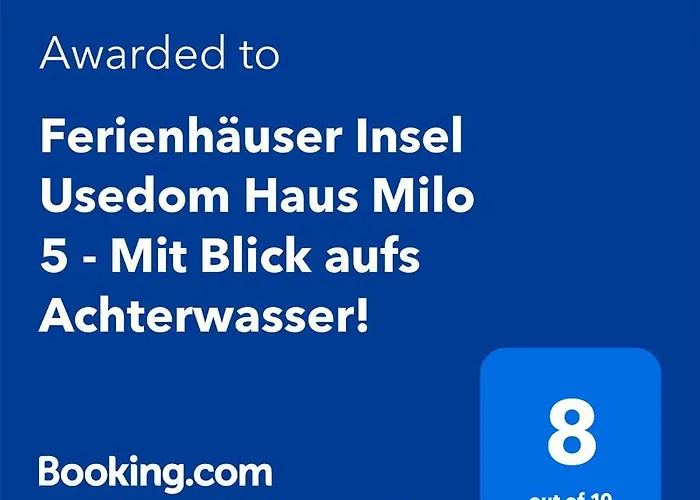 펜션 Ferienhaeuser Insel Usedom Haus Milo 5 - Blick Aufs Achterwasser! Whirlpool Und Sauna *