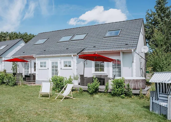 펜션 Ferienhaeuser Insel Usedom Haus Milo 5 - Blick Aufs Achterwasser! Whirlpool Und Sauna *